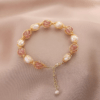 Natural Freshwater Pearl Bracelet Cute Natural Strawberry Crystal Bracelet - Image 3