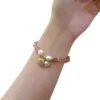 Natural Freshwater Pearl Strawberry Crystal Shell Bracelet - Image 5