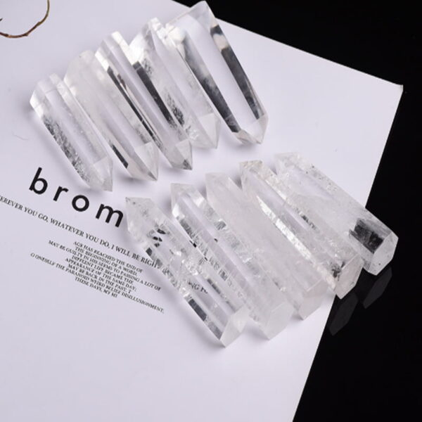 Natural White Crystal Raw Stone Single Pointed Hexagonal Prism