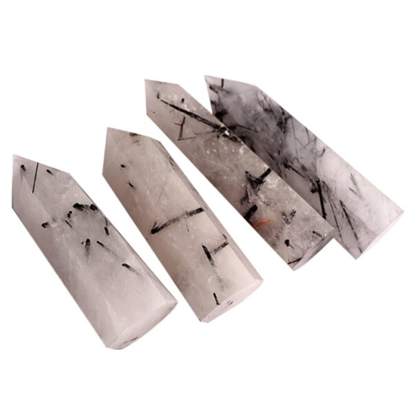 Natural Crystal Column Black Tourmaline Black Hair Crystal Tourmaline Column