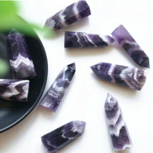 Natural Dream Amethyst Crystal Column Single Pointed Hexagonal Column Natural Raw Stone Ornament