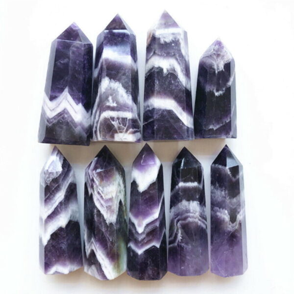 Natural Dream Amethyst Crystal Column Raw Stone