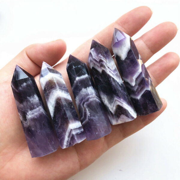 Natural Dream Amethyst Crystal Column Raw Stone