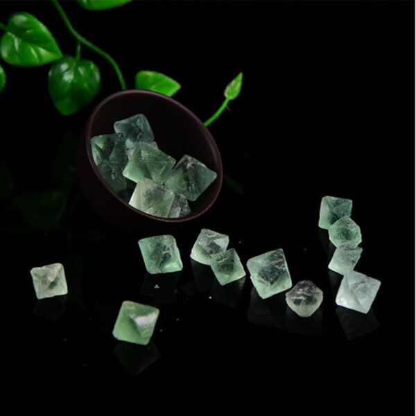 18514099979_2056819622 Natural Crystal Green Fluorite Octahedron Crystal Rough Stone
