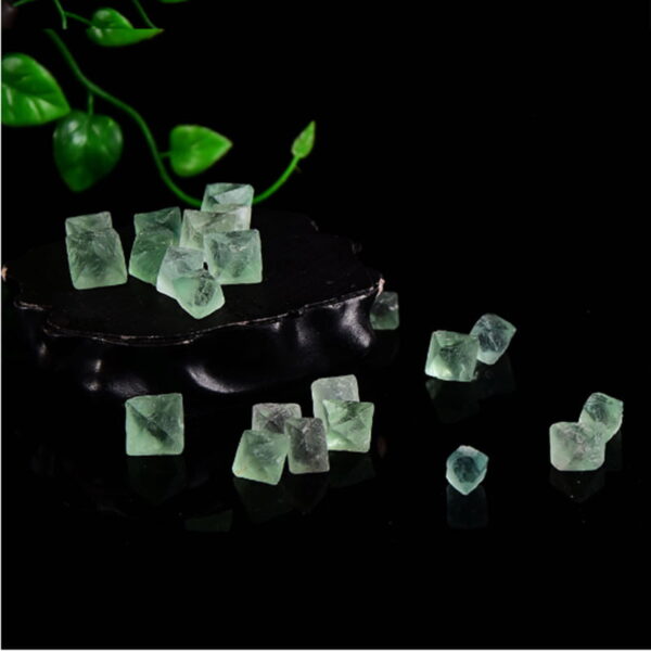 18514117297_2056819622 Natural Crystal Green Fluorite Octahedron Crystal Rough Stone