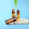 Natural Yellow Fluorite Crystal Column Single Point Crystal Hexagonal Prism - Image 3