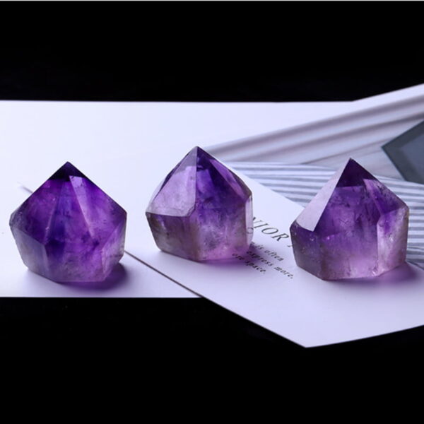 Natural Amethyst Hexagonal Prism Single Point Amethyst
