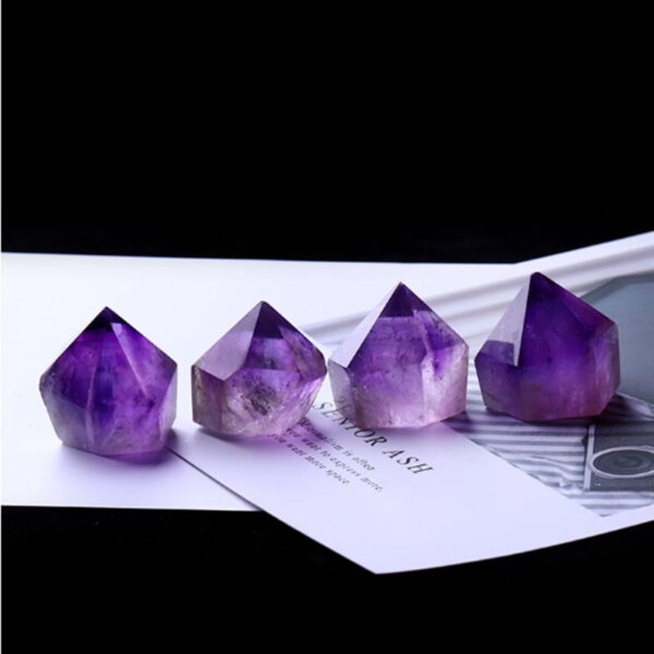 Natural Amethyst Hexagonal Prism Single Point Amethyst