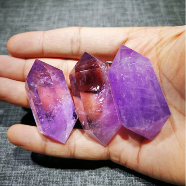 Natural Amethyst Double Pointed Hexagonal Amethyst Craft Natural Amethyst Double Pointed Hexagonal Amethyst Craft