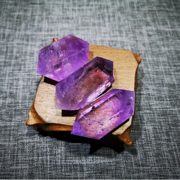 19049499151_2056819622 Natural Amethyst Double Pointed Hexagonal Amethyst Craft