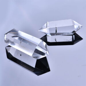 Natural White Crystal Double Pointed Hexagonal Prism Natural White Crystal Double Pointed Hexagonal Prism