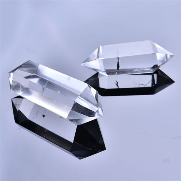 Natural White Crystal Double Pointed Hexagonal Prism