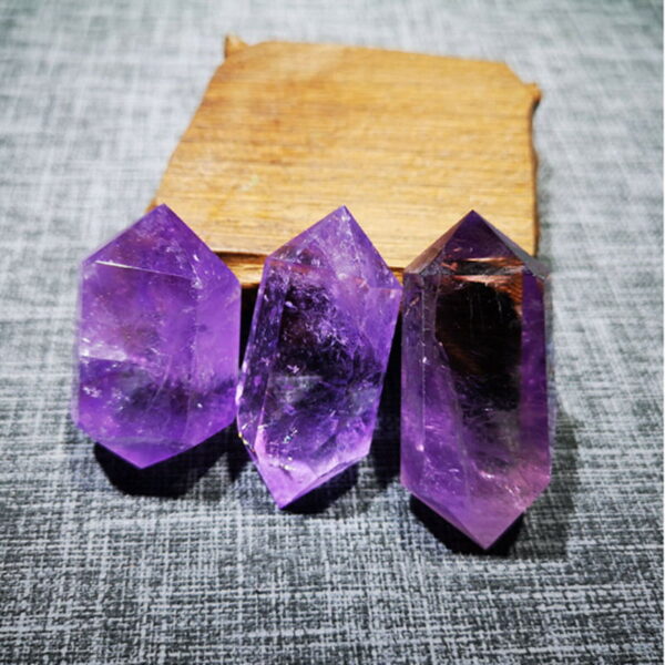 Natural Amethyst Double Pointed Hexagonal Amethyst Craft Natural Amethyst Double Pointed Hexagonal Amethyst Craft