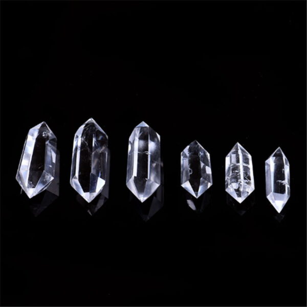 Natural White Crystal Double Pointed Hexagonal Prism