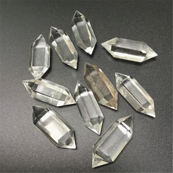 Natural White Crystal Double Pointed Hexagonal Prism