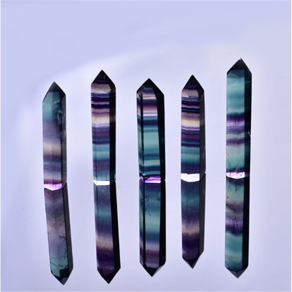 Natural Colorful Fluorite Column Rough Stone