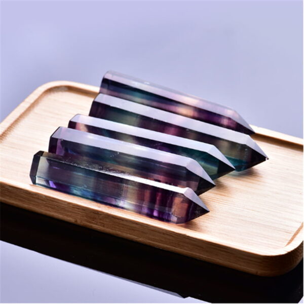 Natural Colorful Fluorite Column Rough Stone