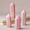 Natural Crystal Column Pink Opal Single Pointed Hexagonal Column Pink Crystal Raw Stone Home Decoration Ornament