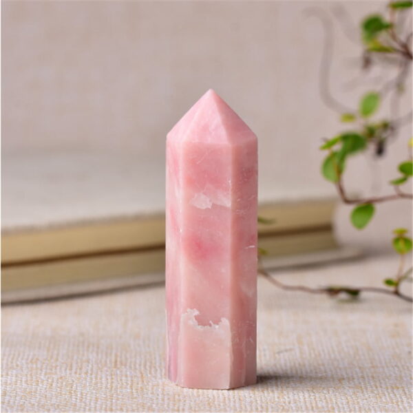 Natural Crystal Column Pink Crystal Raw Stone
