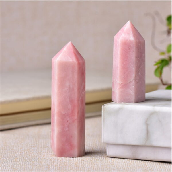 Natural Crystal Column Pink Crystal Raw Stone