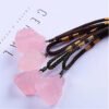 Natural Irregular Amethyst Pink Quartz Citrine White Crystal Rough Stone Pendant Necklace