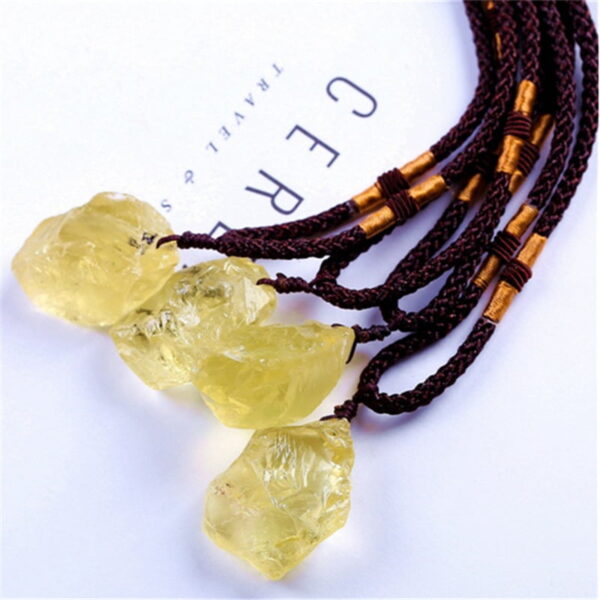Natural Irregular Amethyst Pink Quartz Citrine White Crystal Rough Stone Pendant Necklace
