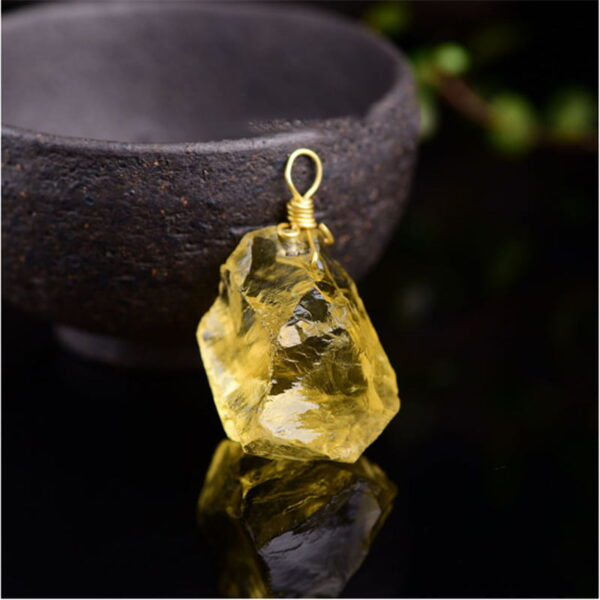 Natural Citrine Rough Stone Pendant