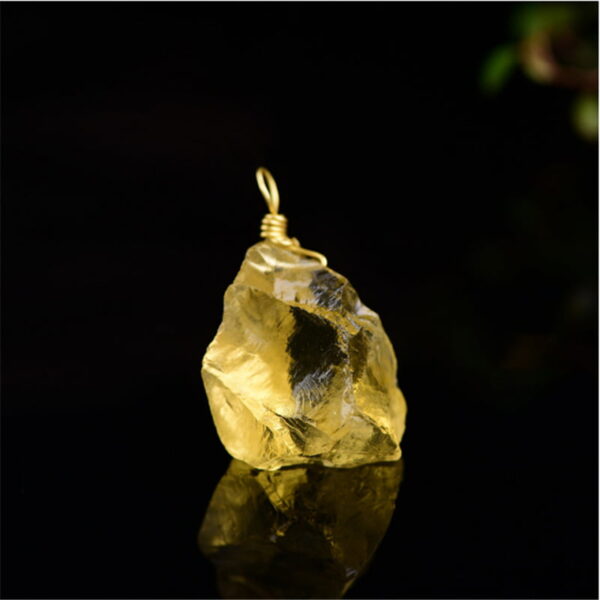 Natural Citrine Rough Stone Pendant