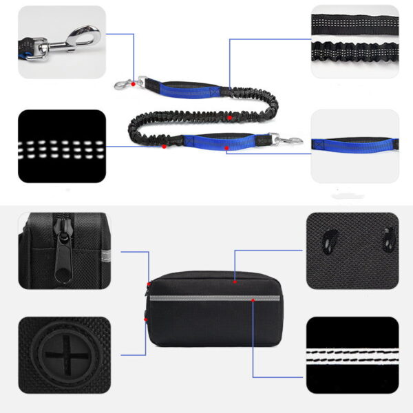 O1CN012b43772L4GB7w4ObO_!!3014229638-0-cib Pet Sports Running Hands Free Waist Bag Dog Leash