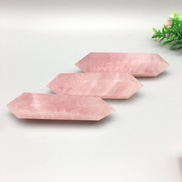 Natural Pink Quartz Column Raw Stone