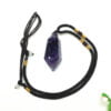 Natural Dream Amethyst Double Pointed Hexagonal Prism Pendant Necklace - Image 5