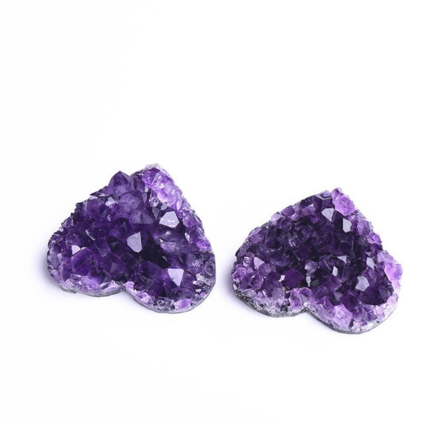 Natural Amethyst Cluster Amethyst Geode Heart Shaped Rough Stone Natural Amethyst Cluster Amethyst Geode Heart Shaped Rough Stone