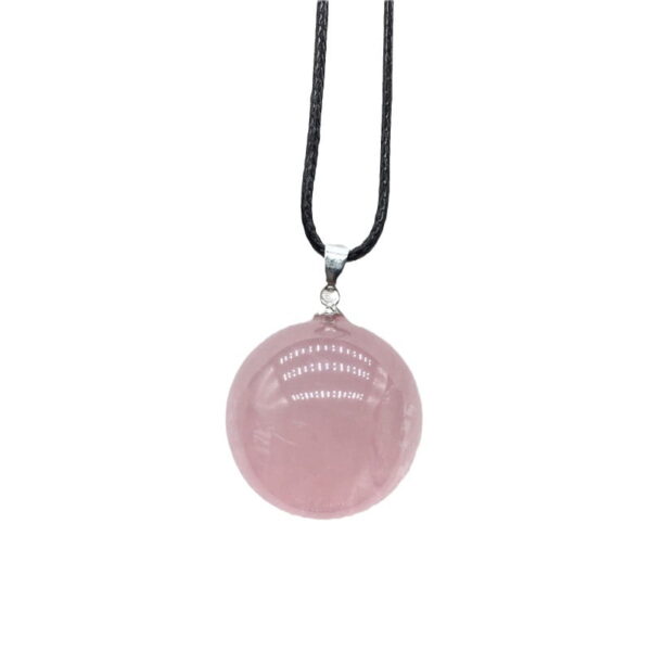 O1CN013WLmZO1RG3rXNe7if_!!2211574462083-0-cib Natural Rose Crystal Round Ball Pendant Necklace