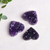Natural Amethyst Cluster Amethyst Geode Heart Shaped Rough Stone - Image 4