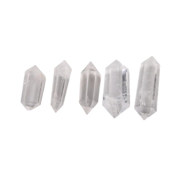 Natural White Crystal Double Pointed Hexagonal Prism