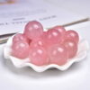 Natural Pink Crystal Round Ball Ornament Craft Natural Pink Crystal Round Ball Ornament Craft