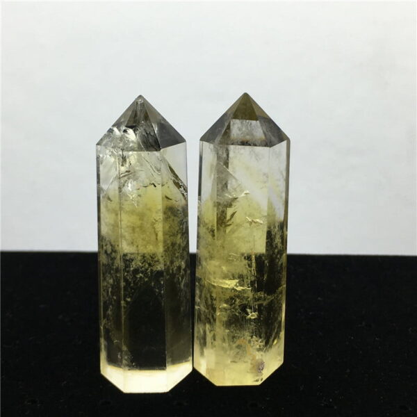 Natural Citrine Crystal Single Pointed Column Hexagonal Prism
