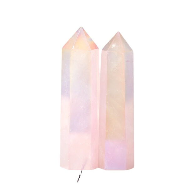 O1CN018LgxkU1Bs2jr6BCAC_!!0-0-cib Natural Pink Crystal Electroplating Color Single Pointed Hexagonal Column