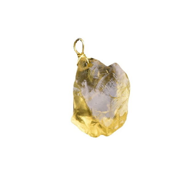 Natural Citrine Rough Stone Pendant