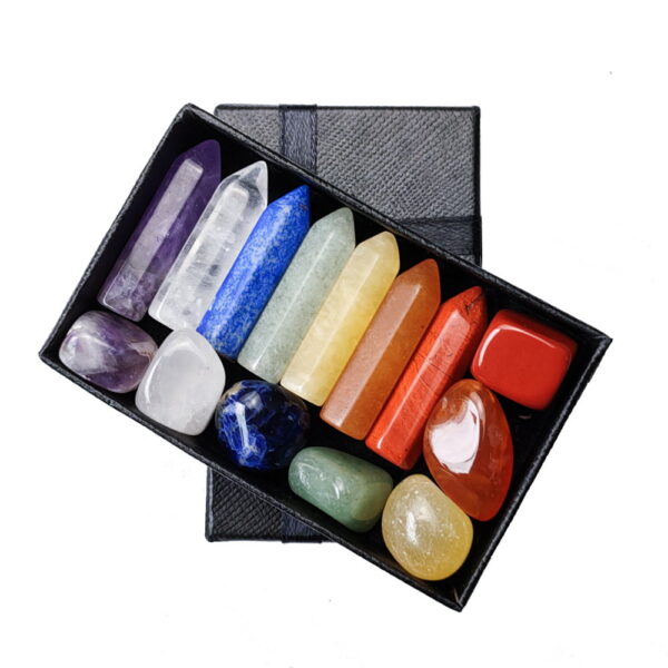 Colorful Mixed Hexagonal Crystal Jade Colorful Mixed Hexagonal Crystal Jade