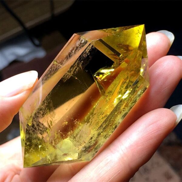 Natural Citrine Double Pointed Hexagonal Prism