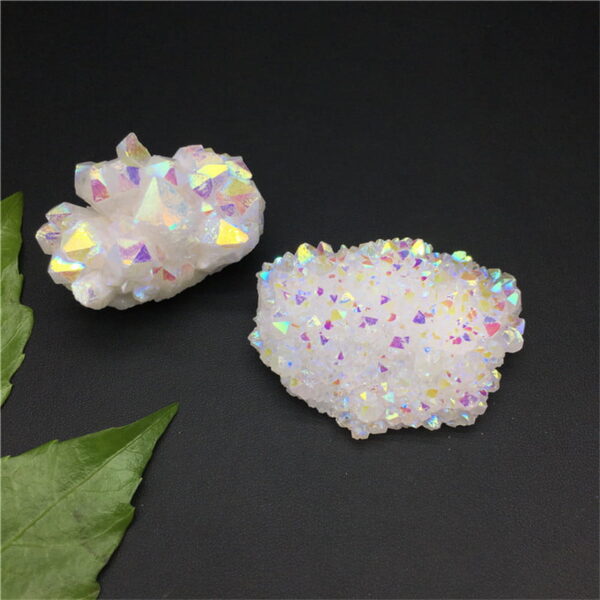 Natural White Crystal Cluster Colorful Electroplated Crystal Raw Stone Cluster Natural White Crystal Cluster Colorful Electroplated Crystal Raw Stone Cluster