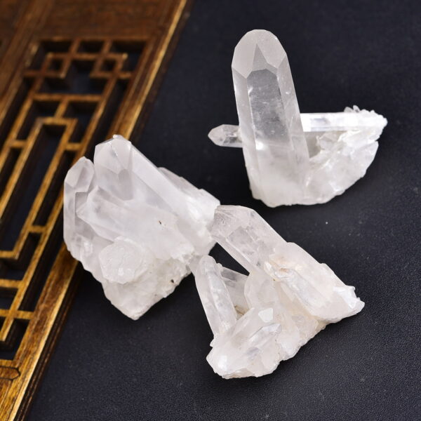 Natural White Crystal Cluster Ornament Raw Stone Cluster