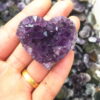 Natural Amethyst Heart-shaped Crystal Cluster Specimen Rough Stone Natural Amethyst Heart-shaped Crystal Cluster Specimen Rough Stone