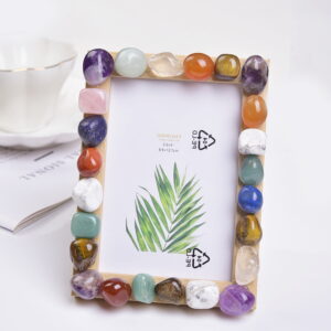 Natural Colorful Crystal Photo Frame Decoration Ornament Craft