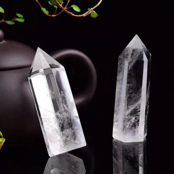 White Crystal Single Pointed Prism White Crystal Column White Crystal Hexagonal Prism White Crystal Single Pointed Prism White Crystal Column White Crystal Hexagonal Prism