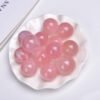 Natural Pink Crystal Round Ball Ornament Craft - Image 2