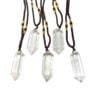 Natural White Crystal Double Pointed Crystal Column Pendant Necklace - Image 5