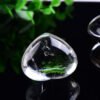 Natural Heart-shaped White Crystal Pendant Craft - Image 4