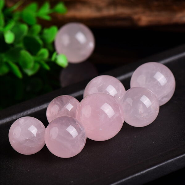 Natural Pink Crystal Round Ball Ornament 3-8cm